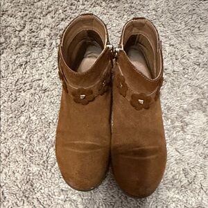 Michael Kors Girls Brown Suede Ankle Boots